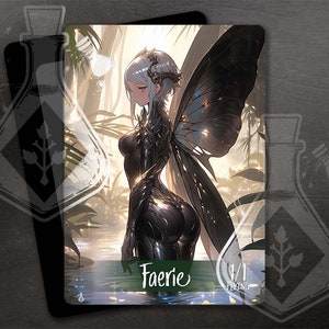 Faerie Token for TCG - Full Custom Art - Gorgeous Leather Fearie