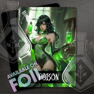 Token POISON para TCG - Carta de arte personalizada completa - Anime Waifu - Artesão de toxina sedutora: mortal e divino