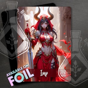 IMP Token for TCG - Full Custom Art - Ruby Mischief-Maker: Gorgeous Covert Executioner - Anime Waifu