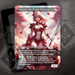 Najeela, die Klingenblüte - Alternative Full Custom Art - Wunderschöne Kriegerin der Rosen: Kampfeleganz - Anime Waifu