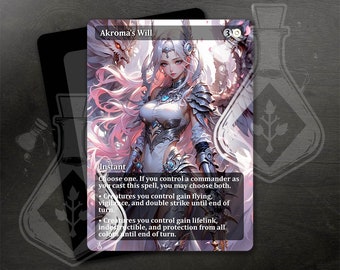 Voluntad de Akroma - Magnífico arte personalizado completo alternativo - Gorgeous Celestial: Angelic Beauty Unveiled - Anime waifu