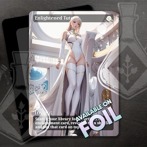 Enlightened Tutor - Gorgeous Alternate Full Custom Art - Anime Beautiful librarian waifu