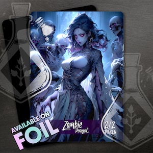 Zerfallener Zombie Token für TKG - Wunderschöne Full Custom Art - Scary Crypt Zombie