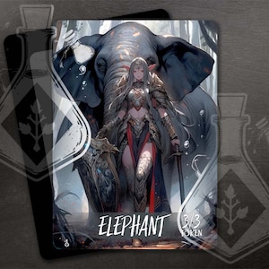 ELEPHANT Token für TKG - Full Custom Art - Wunderschöner gepanzerter Krieger 3/3 Token