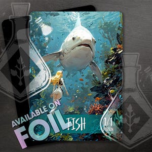 FISH TOKEN - 1/1 - Full Custom Art - Anime Waifu token - Exquisite Aquatic Beauties: Enchanting Underwater Wonders
