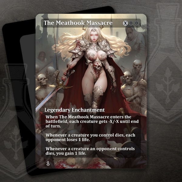 The Meathook Massacre - Gorgeous Alternate Full Custom Art - Gold and Silver - The greatest Knight