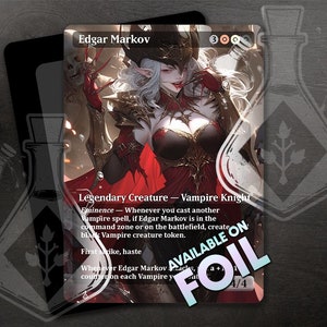 Edgar Markov - Gorgeous Alternate Full Custom Art - Gorgeous commander and golden armor