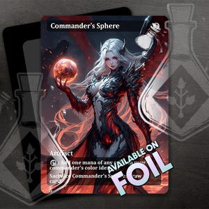 Commander's Sphere - Gorgeous Alternate Full Custom Art Mana Rock - Alluring Marshal: Strategic Brilliance and Splendor - Anime waifu