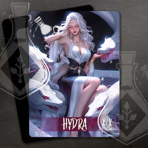 HYDRA Token für TKG - Full Custom Art - Schöne Hydra Königin, weiße Schlange