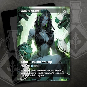 Watery Grave - Linda arte alternativa completa personalizada - Pântano Poderoso Rainha dos Monstros Anime Waifu