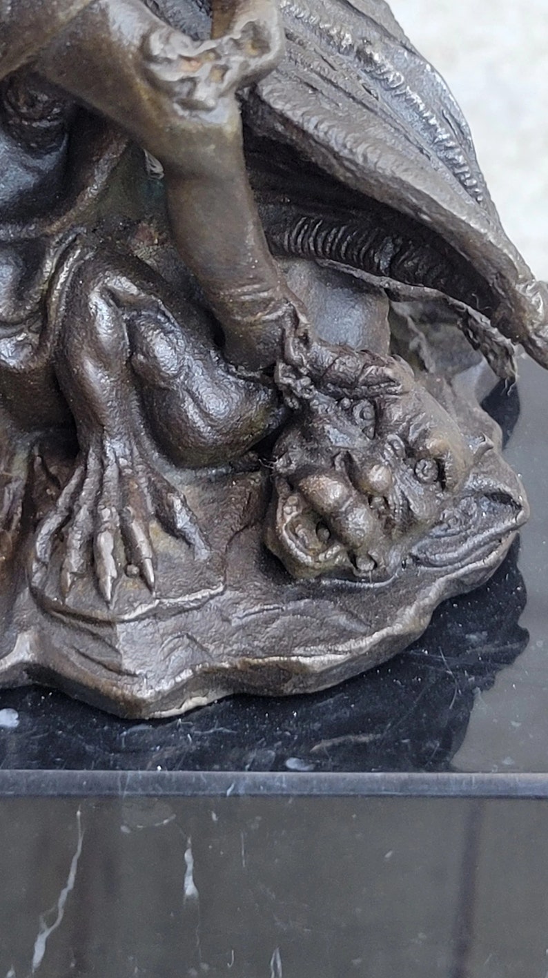 Saint Michael the Archangel Fighting the Devil Bronze Mythical - Etsy ...