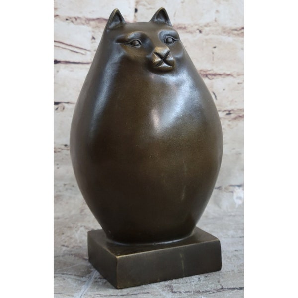 Fat Cat Moderne Kunst Bronze Statue Figur Botero