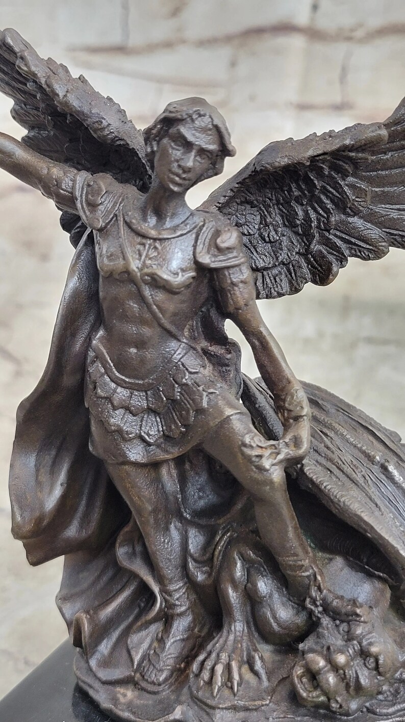 Saint Michael the Archangel Fighting the Devil Bronze Mythical ...
