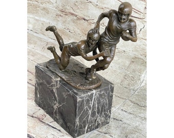 American Football Player Bronze Statue Figurine Trophy Gift