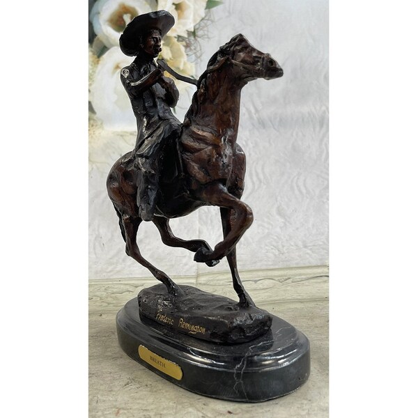 Frederic Remington Cowboy Sculpture Etsy