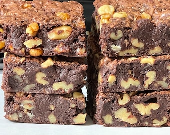 Walnut Fudge Brownies, Gourmet Chocolate Treat
