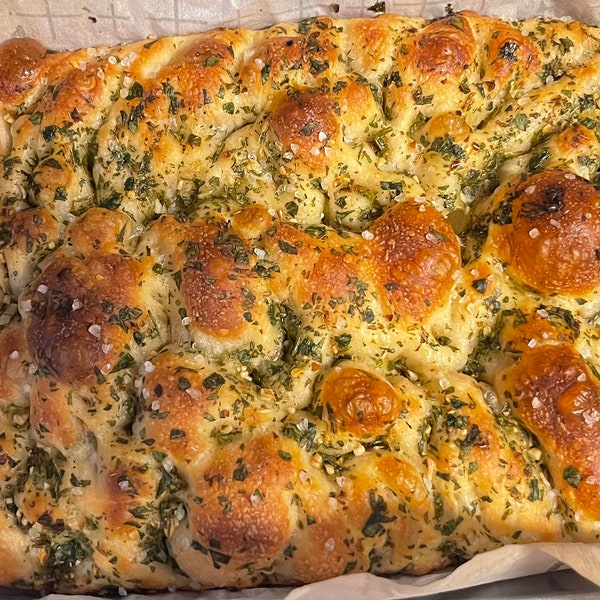 Chimichurri Focaccia | Focaccia bread | bread | garlic bread | Artisan Focaccia | Rustic Focaccia | Handcrafted Breads | Italian Bread