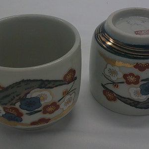 vintage japanese porcelain sake cups set of 8