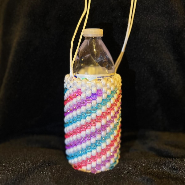 Beaded Water Bottle Holder Etsy