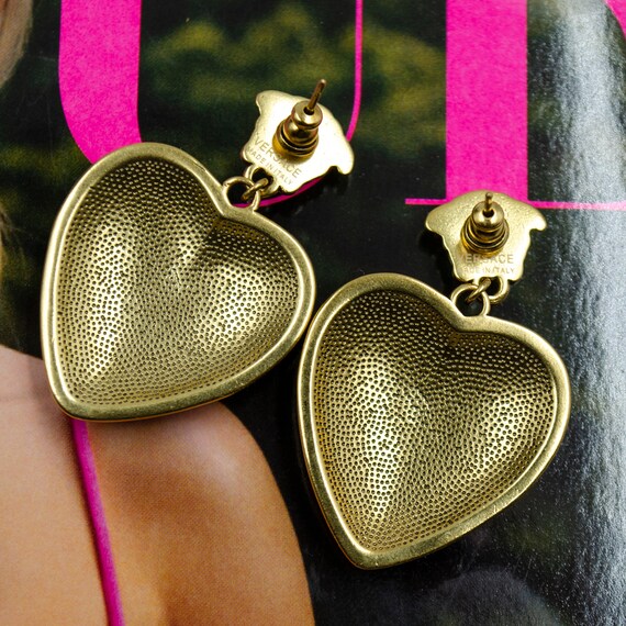 Vintage Versace Gold and Black Dangle Earrings Gift… Gem