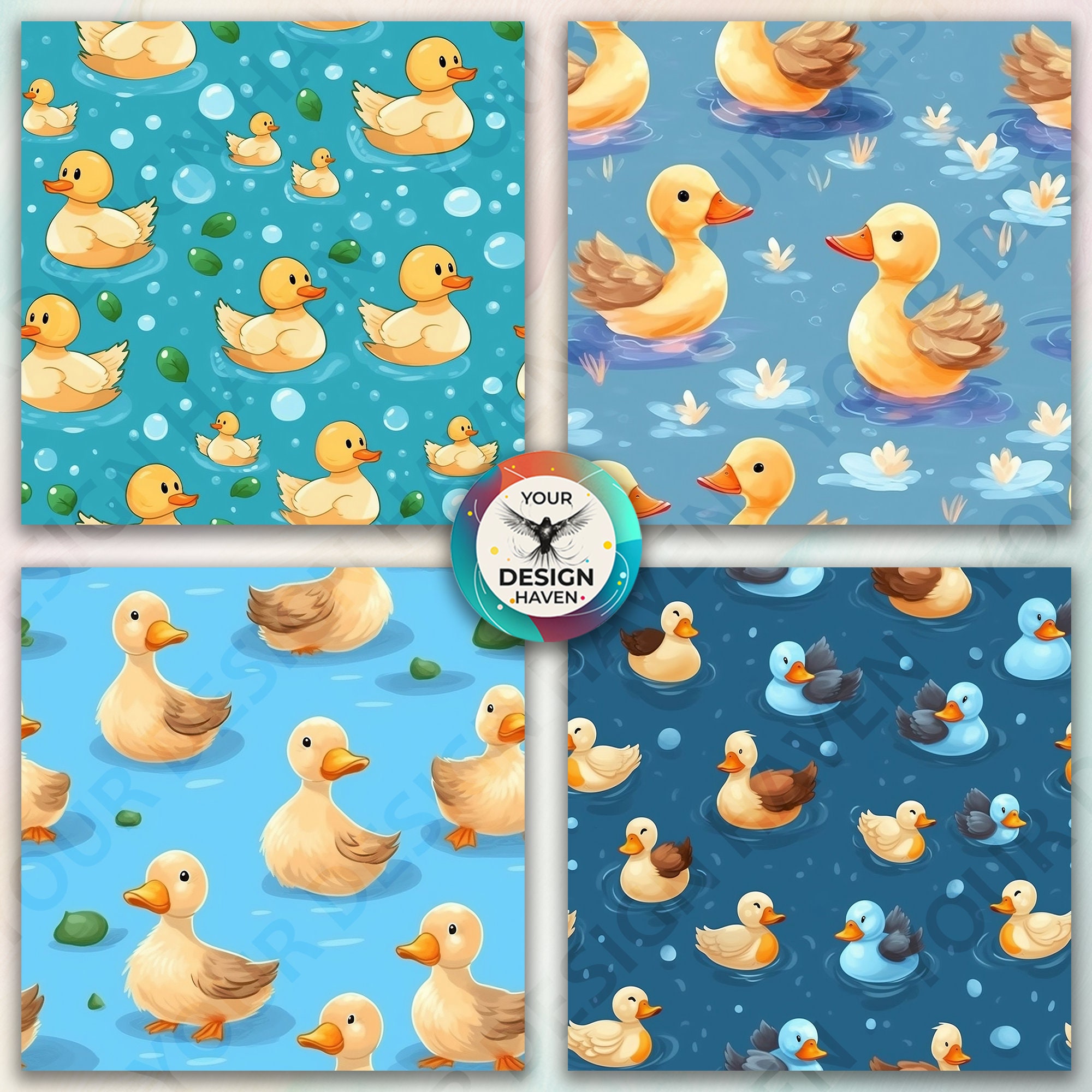 16 Duck Digital Patterns Seamless Digital Texture High Res - Etsy