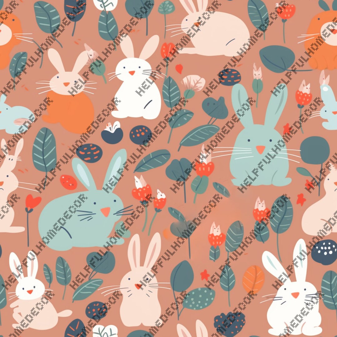 Bunny Wrapping Paper - Etsy