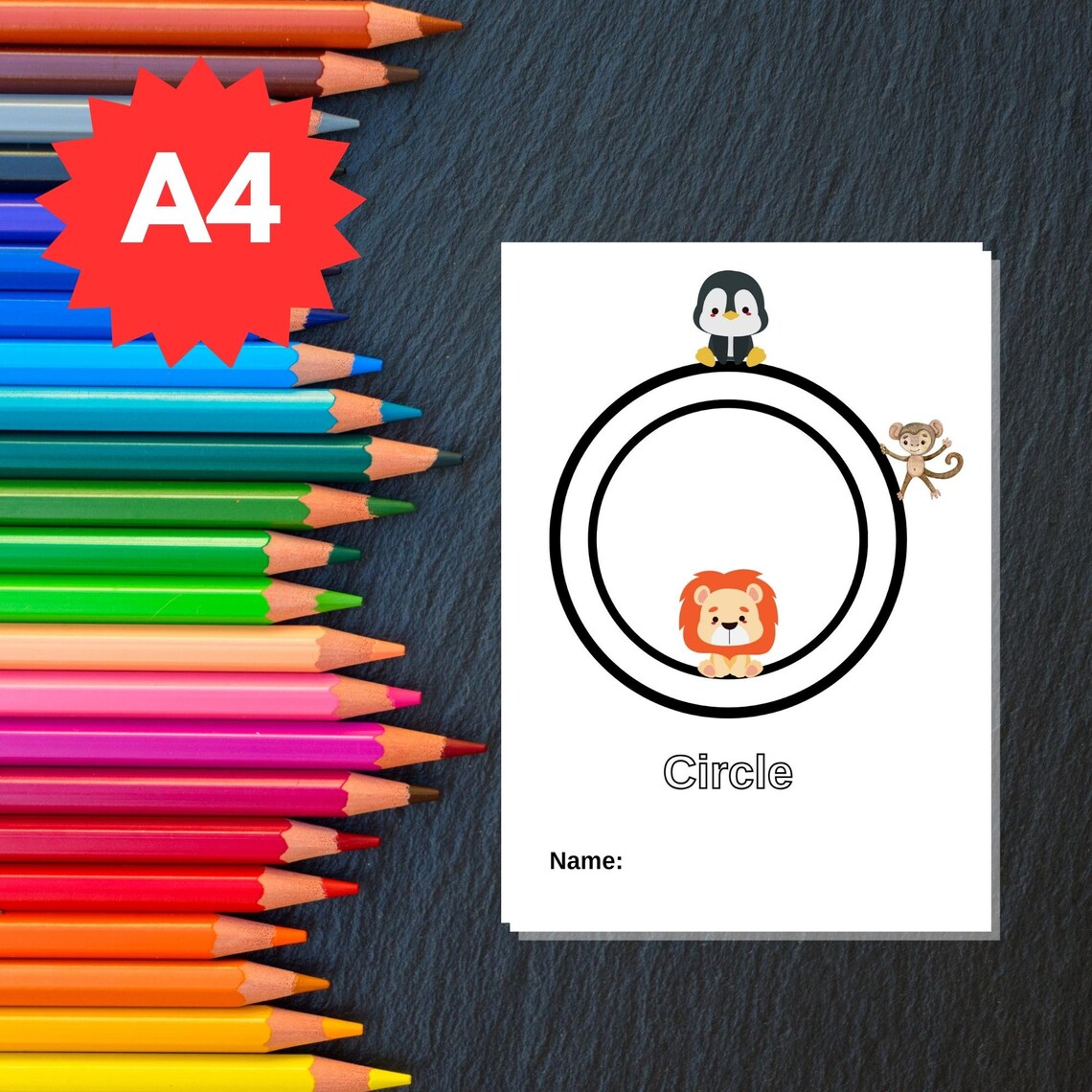 Printable Coloring Shapes Pages for Kids Homeschool Animal Coloring ...
