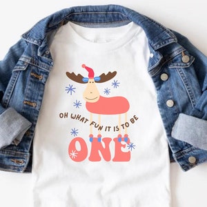 Oh What Fun It Is To Be ONE 1st Birthday Party, First Christmas Family Matching Red Reindeer Shirts, Winter Onederland 1st Birthday Tshirt