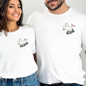 One Silly Goose Theme 1st Birthday Mama Dada Matching Shirts, One Silly Goose First Birthday Boy Girl Tshirt, Goose Bday Mommy and Me Shirt