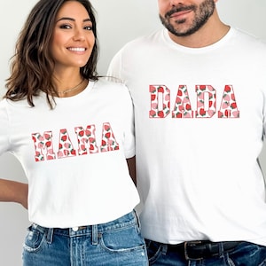Berry First Birthday Shirt, Matching Strawberry MAMA & DADA Tshirt, Matching Shirts for Strawberry Theme 1st Birthday Party, Mommy and Me