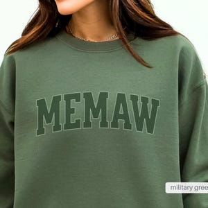 Schattig MeMaw-sweater, nieuwe MeMaw-trui, aankondiging babyzwangerschap oma, MeMaw est 2024 2025, trendy kerstcadeau, Moederdagcadeaus