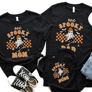 Camiseta de primer cumpleaños de Halloween de un tipo espeluznante, camiseta de Halloween a juego para el primer cumpleaños de un niño, camiseta de cumpleaños de un niño espeluznante, mamá espeluznante