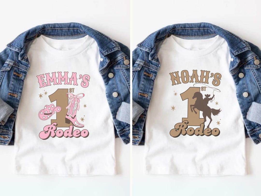 Personalization My First Rodeo Family Matching 1st Birthday Shirts ...