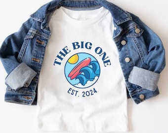 The Big One First Birthday Family Matching Shirts, Surfing Theme 1st Birthday Tshirt, Ocean Wave Surfer Tee, Mommy & Me, Summer Beach Vacay
