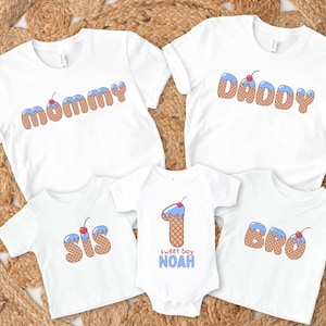 Eis am ersten Geburtstag Shirt, Sweet One Geburtstag Familie Matching Shirts, Eis Geburtstagsparty, Eis Mama Dada Tee, Mama & Ich