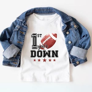1st Year Down Football Birthday Shirt, First TouchDown Birthday Matching Family Shirts, One Year Down Tee, Football Birthday Boy Party Tees
