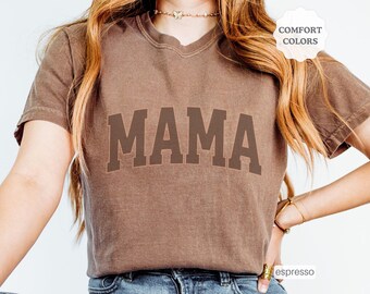 Maglietta per la mamma con colori carini e confortevoli, maglietta per l'annuncio della gravidanza, maglietta Mama Est 2024 2025, regalo per la neomamma, regalo per la festa della mamma