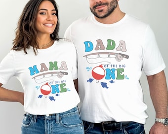 O-Fish-Ally One First Birthday Family Matching Shirt, The Big One Fishing 1° compleanno, Compleanno a tema pesca per bambini, Maglietta personalizzata