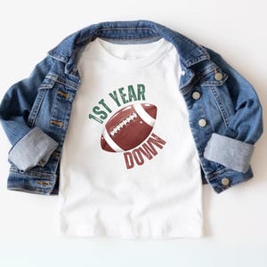 1st Year Down Football First Birthday Family Matching Shirts, 1st Birthday Boy Tshirt, First Year Down Birthday Party, Kids Football Shirt