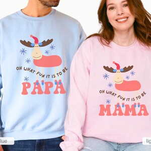 Oh What Fun It Is To Be One Winter Onederland First Birthday Sweatshirt, Reindeer Pink Christmas 1st Birthday Matching Mommy and Me Sweater