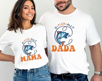 Camiseta de primer cumpleaños de OFishAlly One, camisetas a juego de Reel Cool Mama Dada, fiesta de pesca de primer cumpleaños de O-Fish-Ally One, pescando en el grande