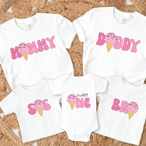 Eis am ersten Geburtstag Shirt, Sweet One Geburtstag Familie Matching Shirts, Eis Geburtstagsparty, Eis Mama Dada Tee, Mama & Ich