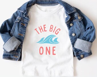 The Big One First Birthday Family Matching Shirts, Surfing Theme 1st Birthday Tshirt, The Big One Outfit, Ocean Wave Surfer Tee, Mommy & Me