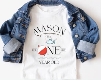 Personalized OFishAlly One First Birthday Family Matching Shirts, Custom O-Fish-Ally The Big One Fishing 1st Birthday Boy Party, Mommy & Me