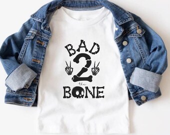 Bad Two The Bone 2.Geburtstag Junge Shirt, Bad 2 The Bone Zweiter Geburtstag Familie Passende Shirts, Born Two Rock n Roll Party, Rock On Mama Dad