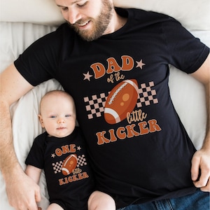 One Little Kicker Football 1st Birthday Outfit, First Down Birthday Tshirt, Family Matching Football Birthday Shirts, 1st Year Down Boy Tee