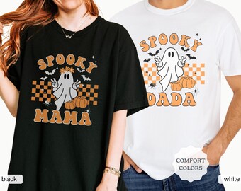 Comfort Colors One Spooky Mama 1st Birthday Shirt, Cute Halloween Birthday Party Ghost Shirt, 1st Birthday Ghoul, Mom Dad Halloween Tshirt