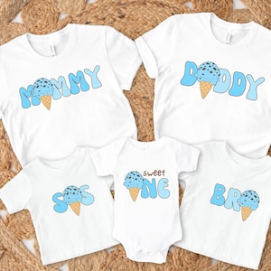 Eis am ersten Geburtstag Shirt, Sweet One Geburtstag Familie Matching Shirts, Eis Geburtstagsparty, Eis Mama Dada Tee, Mama & Ich