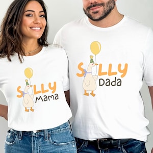One Silly Goose First Birthday Matching Mama Dada Shirts, One Silly Goose Theme 1st Birthday Party Shirt, Silly Goose Bday, Mommy and Me Tee