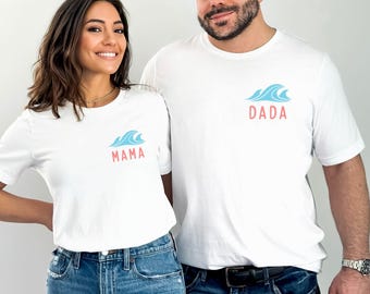 The Big One First Birthday Mama Dad Matching Shirt, Surfing Theme 1st Birthday Tshirt, The Big One Outfit, Surfs Up, Summer Beach Mommy & Me